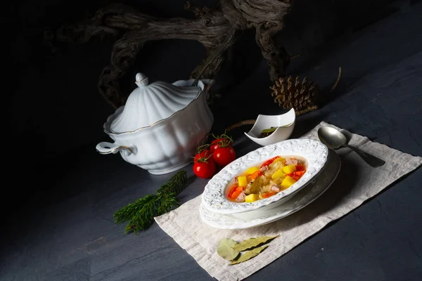 Kapusniak Delicious Polish Sauerkraut Soup — Stock Photo, Image