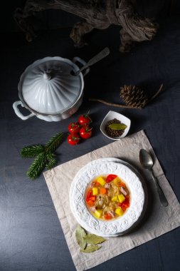 Kapusniak Lezzetli Polonya lahana turşusu çorbası