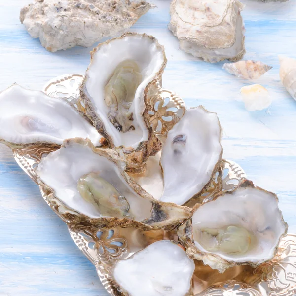 Delicious oysters — Stock Photo, Image