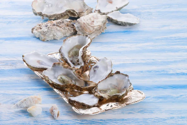 Oysters heap — Stock Photo, Image