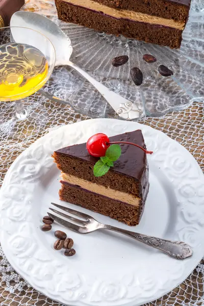 Bolo de chocolate — Fotografia de Stock