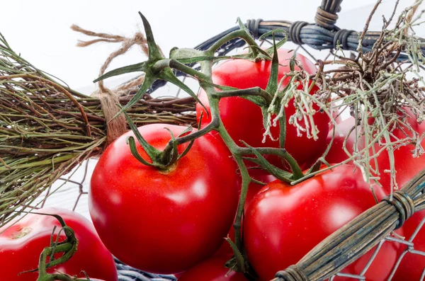 Tomaten in de mand — Stockfoto