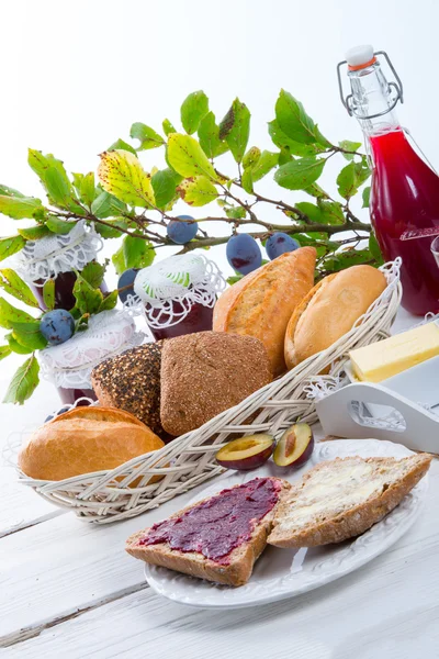 Colazione con marmellata — Foto Stock