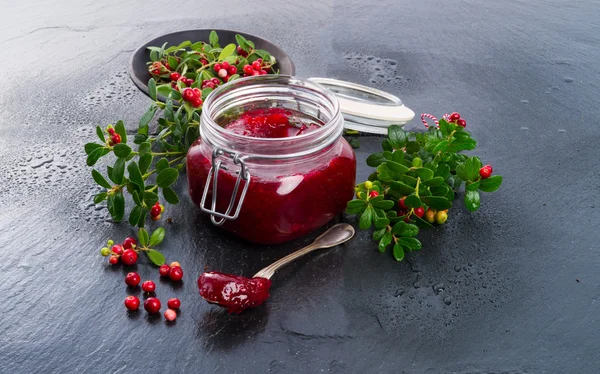 Engarrafamento de cranberry — Fotografia de Stock