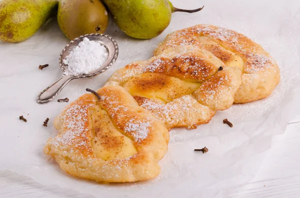 Pancakes with fruits — Stock Photo, Image