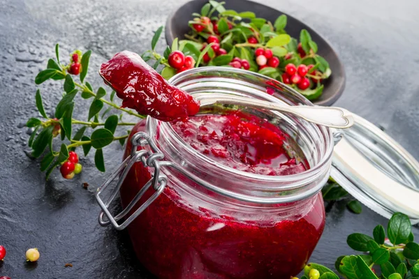 Cranberry jam — Stockfoto