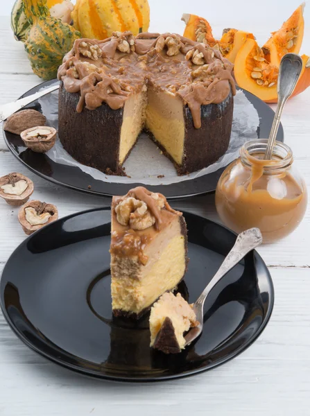 Pumpkin cheesecake — Stock Photo, Image