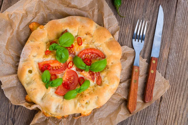 Lezzetli Freschetta görünümü — Stok fotoğraf