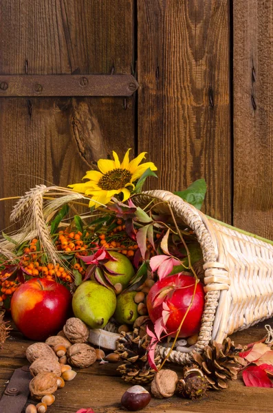 Cuerno con verduras — Foto de Stock