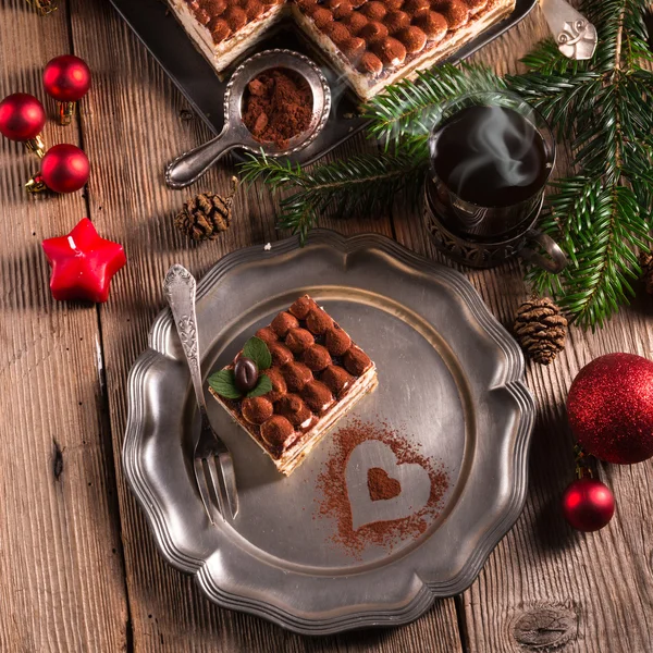 Christmas tiramisu — Stock Photo, Image