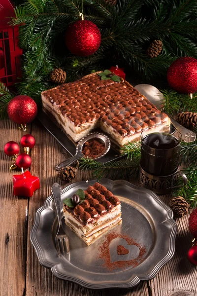 Tiramisu de Natal — Fotografia de Stock