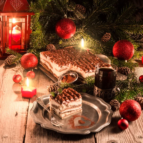 Christmas tiramisu — Stock Photo, Image