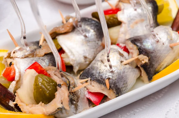Pickled spicy herring — Stock Photo, Image