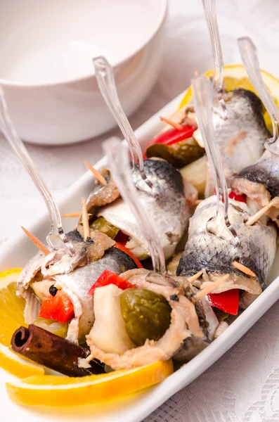 Pickled spicy herring — Stock Photo, Image