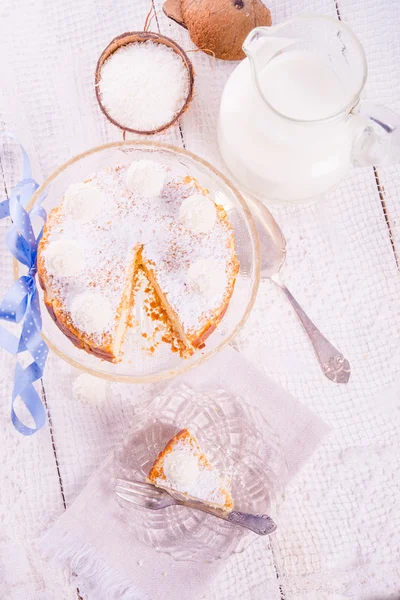 Coconut quark cake — Stock Photo, Image