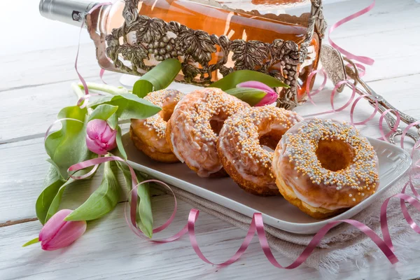 Tasty Berliner doughnuts — Stock Photo, Image