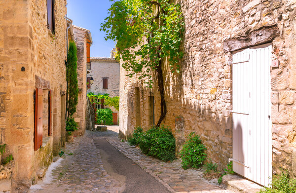 Old town in provence view on sunny day