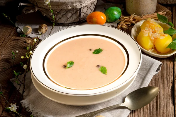 Sour rye soup — Stock Photo, Image