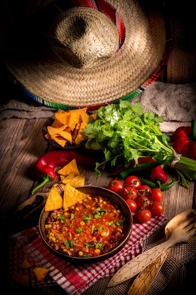 Chili con Carne med tomater — Stockfoto