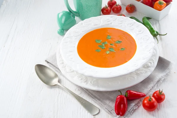 Paprika sopa de perto — Fotografia de Stock