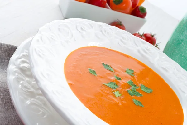 Paprika soppa på nära håll — Stockfoto