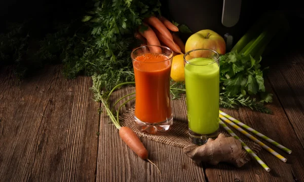 Jugos de hortalizas frescas — Foto de Stock