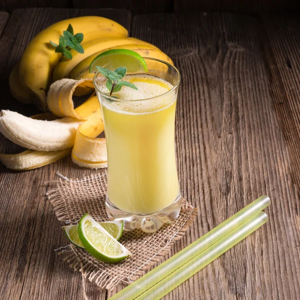 Fresh made banana shake — Stock Photo, Image