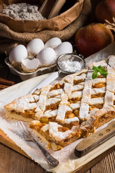 Apple strudel close up — Stock Photo, Image