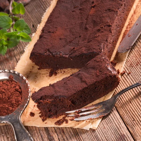 Brownie au chocolat savoureux — Photo