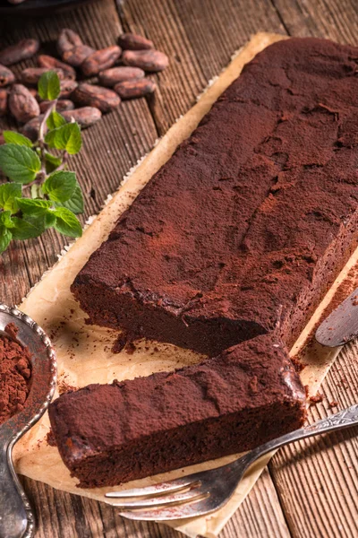 Gustoso brownie al cioccolato — Foto Stock