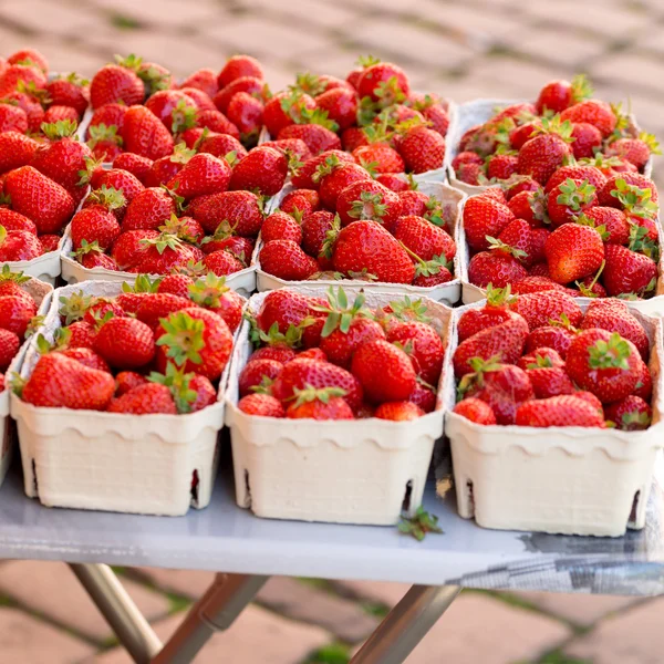 Close-up zicht op aardbeien — Stockfoto