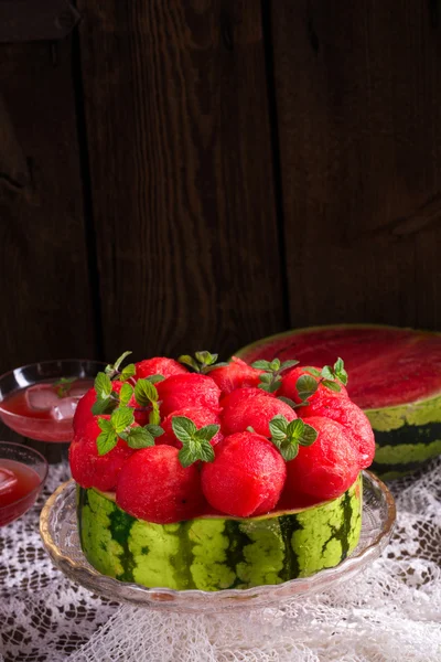 Gekoelde watermeloen taart — Stockfoto