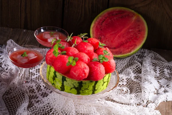 Torta de melancia resfriada — Fotografia de Stock