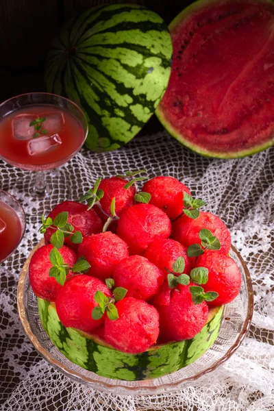 Gekoelde watermeloen taart — Stockfoto