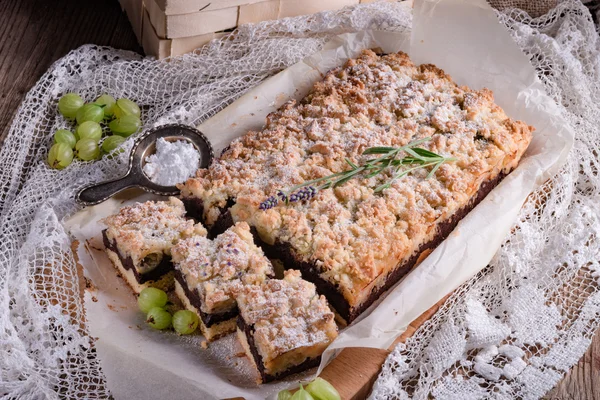 Stachelbeeren-Schokoladenkuchen — Stockfoto