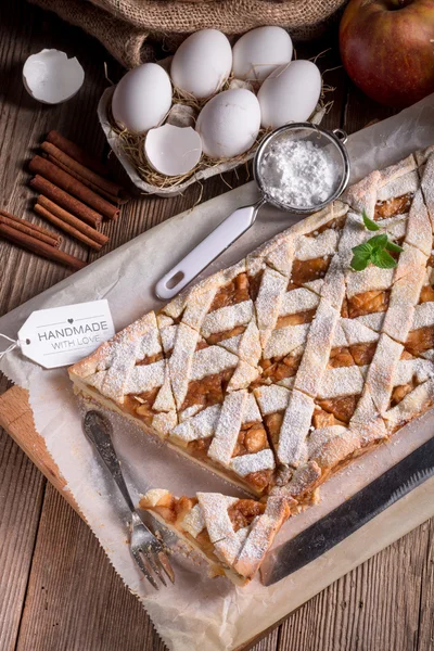 Apple strudel close up — Stock Photo, Image