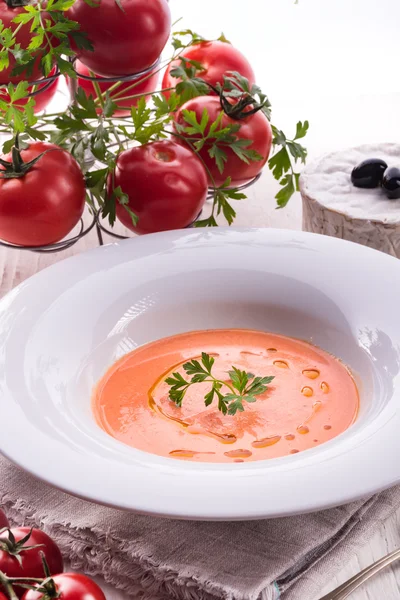 Rustik domates çorbası — Stok fotoğraf