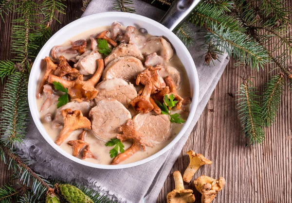 Pork tenderloin with sauce — Stock Photo, Image