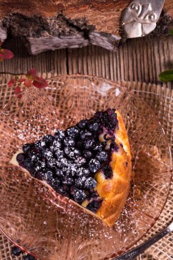 Freshmade cheesecake with blueberries