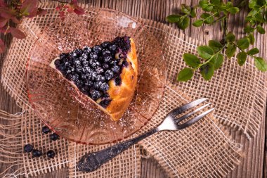 Freshmade cheesecake with blueberries