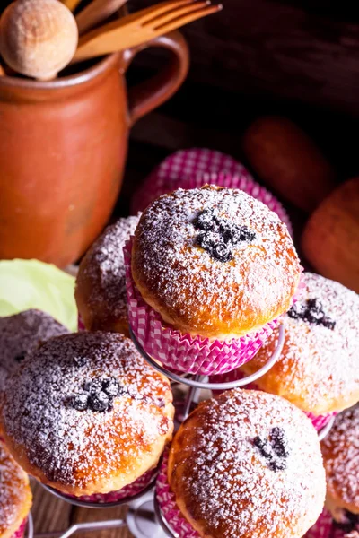 Muffins de mirtilos caseiros — Fotografia de Stock