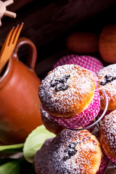 Homemade blueberries muffins — Stock fotografie