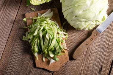 Young sliced cabbage