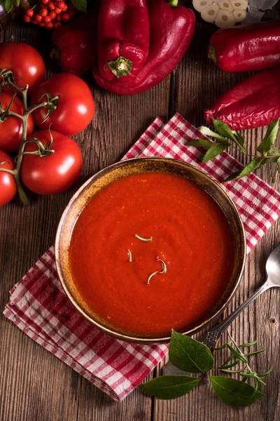 Πάπρικα και ντοματόσουπα — Φωτογραφία Αρχείου