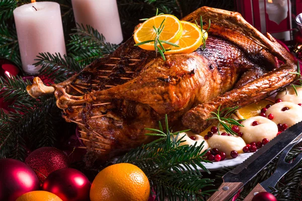 Chutné vánoční kachna — Stock fotografie