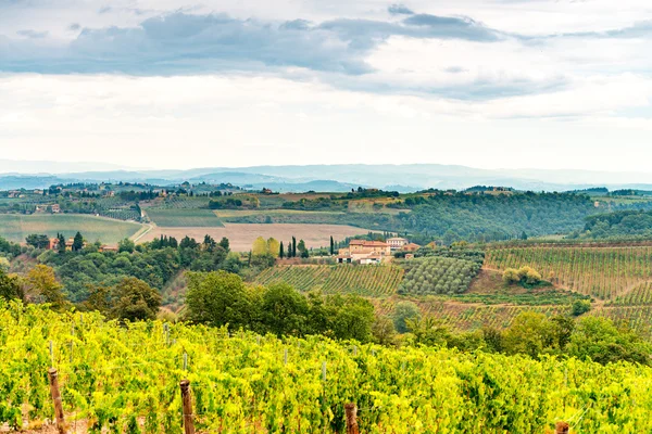Vistas de campos na Toscana — Fotografia de Stock