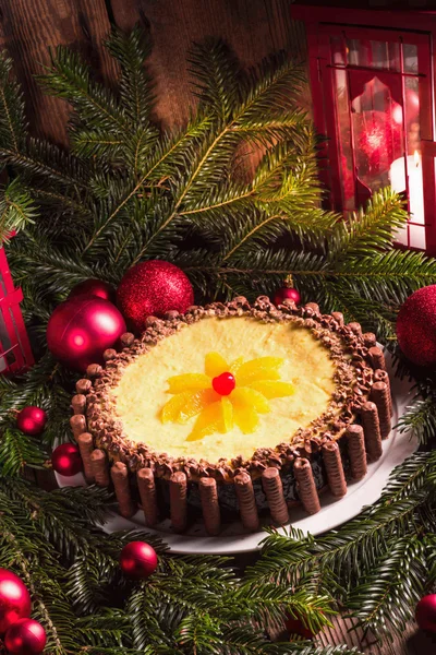 Chocolate orange cheesecake — Stock Photo, Image