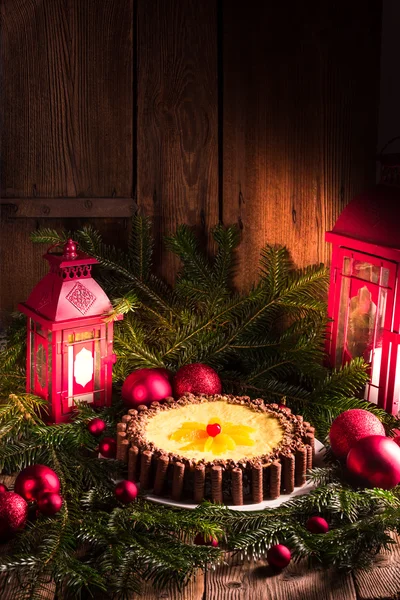 Chocolate orange cheesecake — Stock Photo, Image