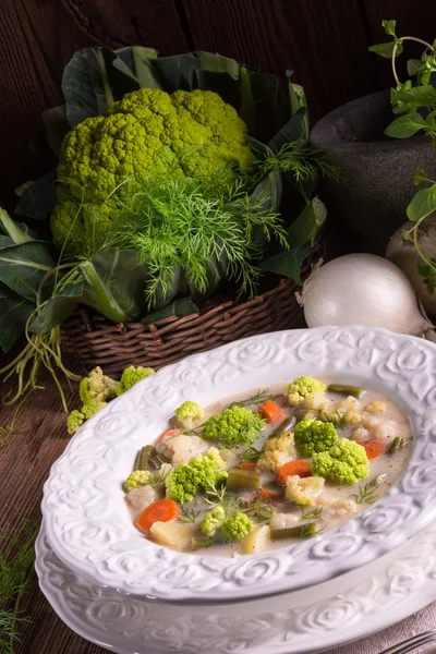 Groene groentesoep — Stockfoto