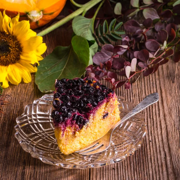 Autumn pumpkin cheesecake — Stock Photo, Image